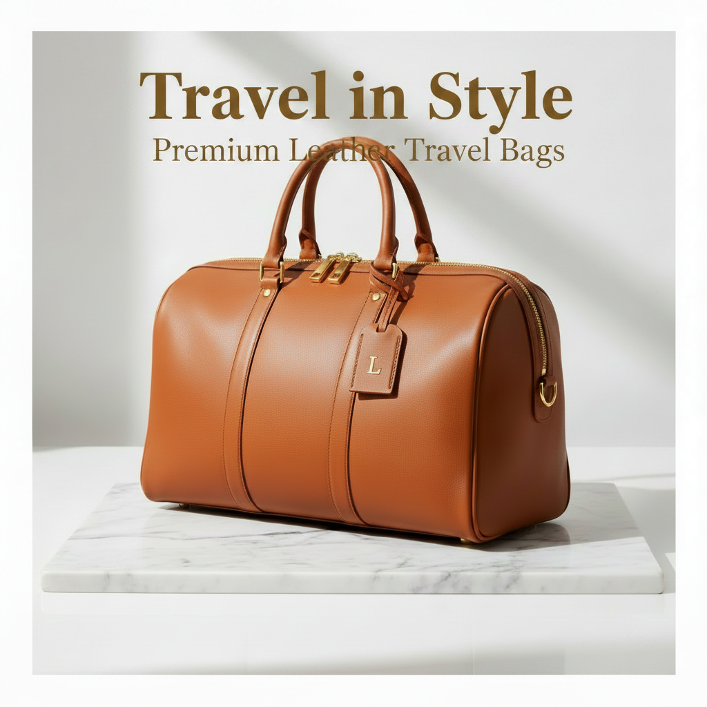 Travel Bag Ad with Text